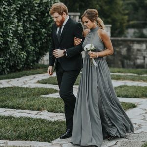 Azazie dress-Inman Steel grey